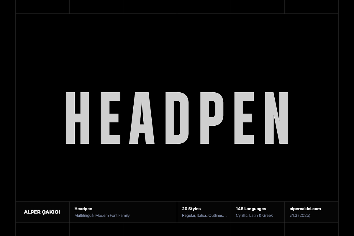 Headpen Cyrillic & Greek Typeface, a Sans Serif Font by alpercakici (Photo 1 of 15)