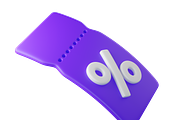 Flying purple 3D discount coupon, an Object 3D Model by Hannet (Thumbnail 8 of 8)
