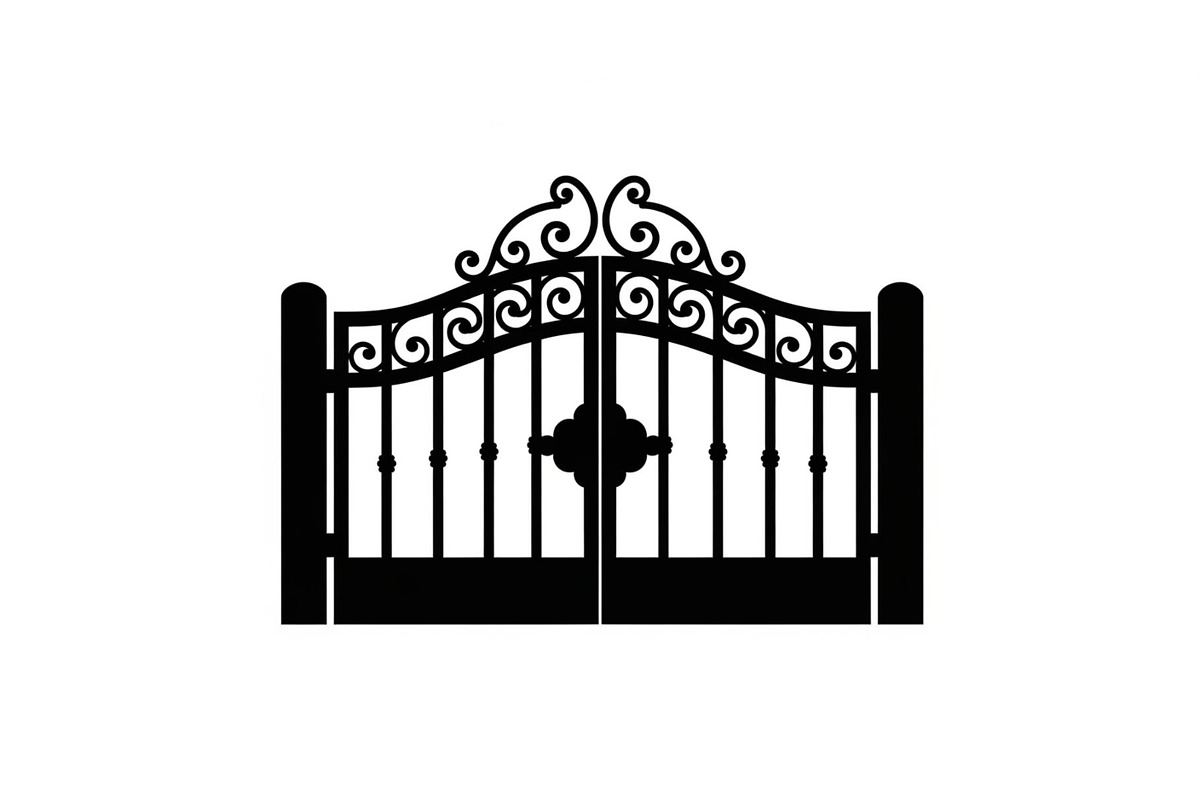 Ornate Wrought Iron Gate Vector Bund, an Illustration by Designs_River (Photo 25 of 47)
