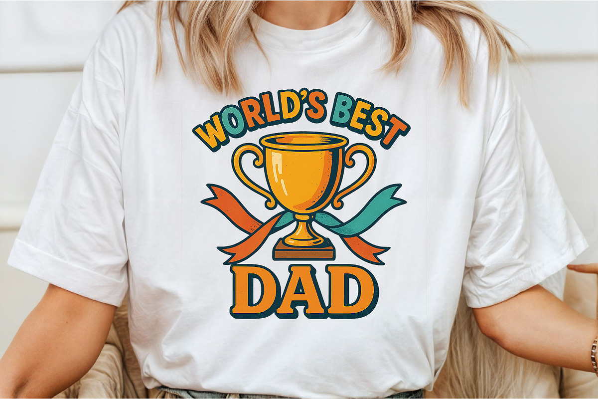 World's Best Dad Sublimation PNG, an Illustration by DreamCafeArt (Photo 2 of 7)