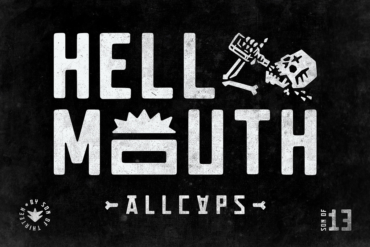 HELL MOUTH, a Handwritten Font by SON OF THIRTEEN (Photo 1 of 4)