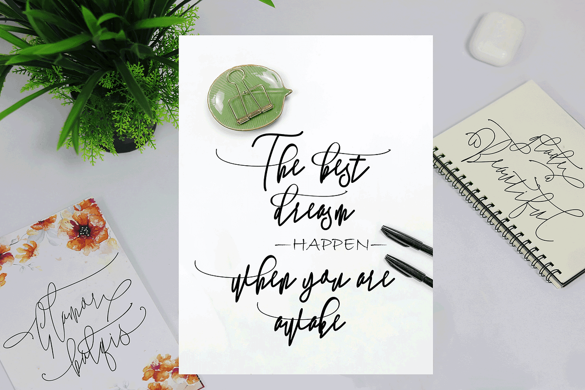 Lovellyana comes with 10 Elegant, a Script Font by Deniz86 (Photo 9 of 10)