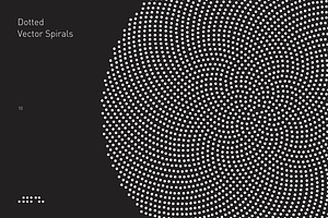 10 Dotted Vector Spirals