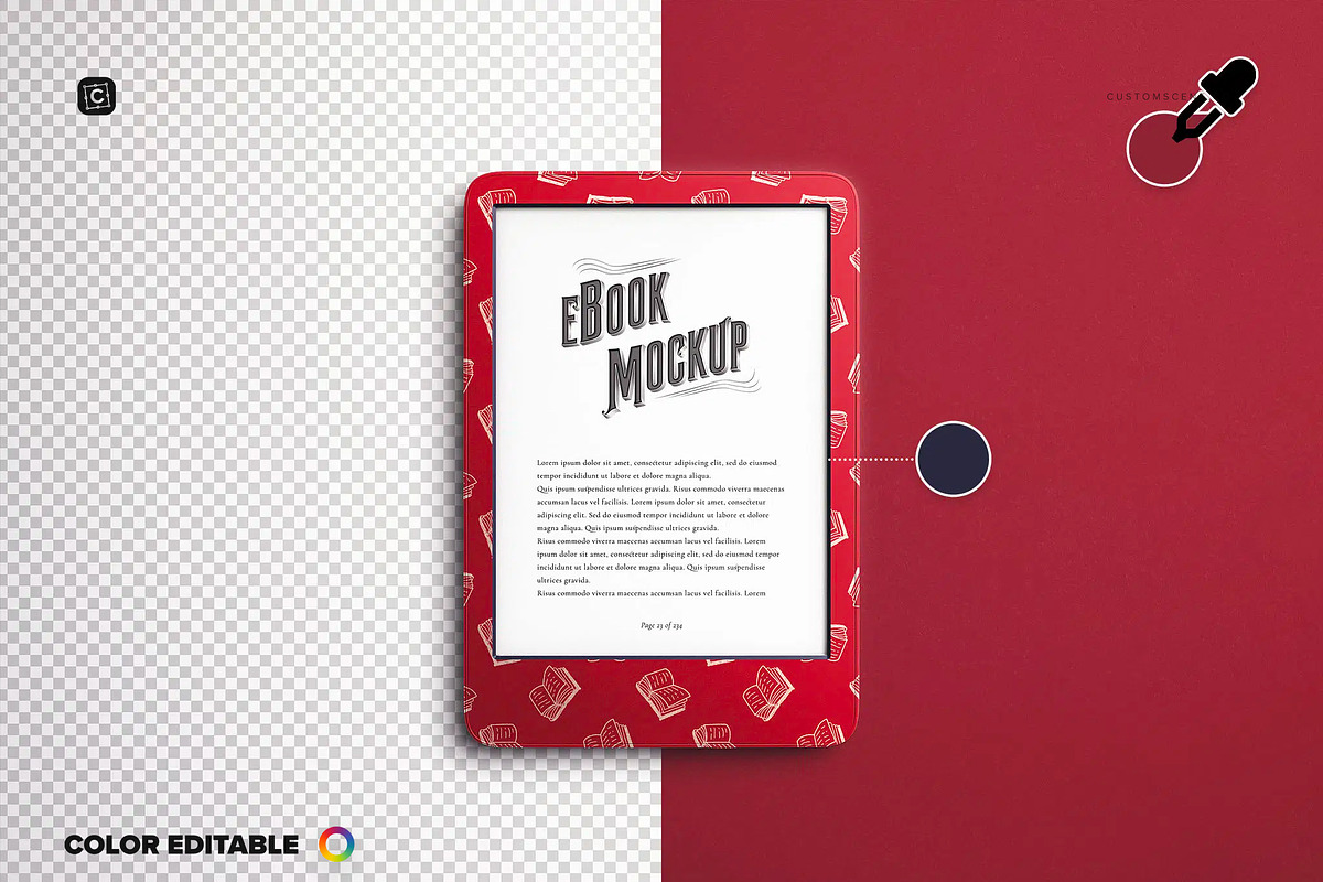 eBook Reader Mockup, a Product Mockup by Custom Scene (Photo 5 of 8)