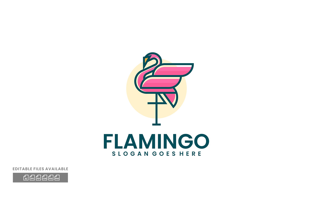 Flamingo Simple Mascot Logo, a Branding & Logo Template by ivan_artnivora