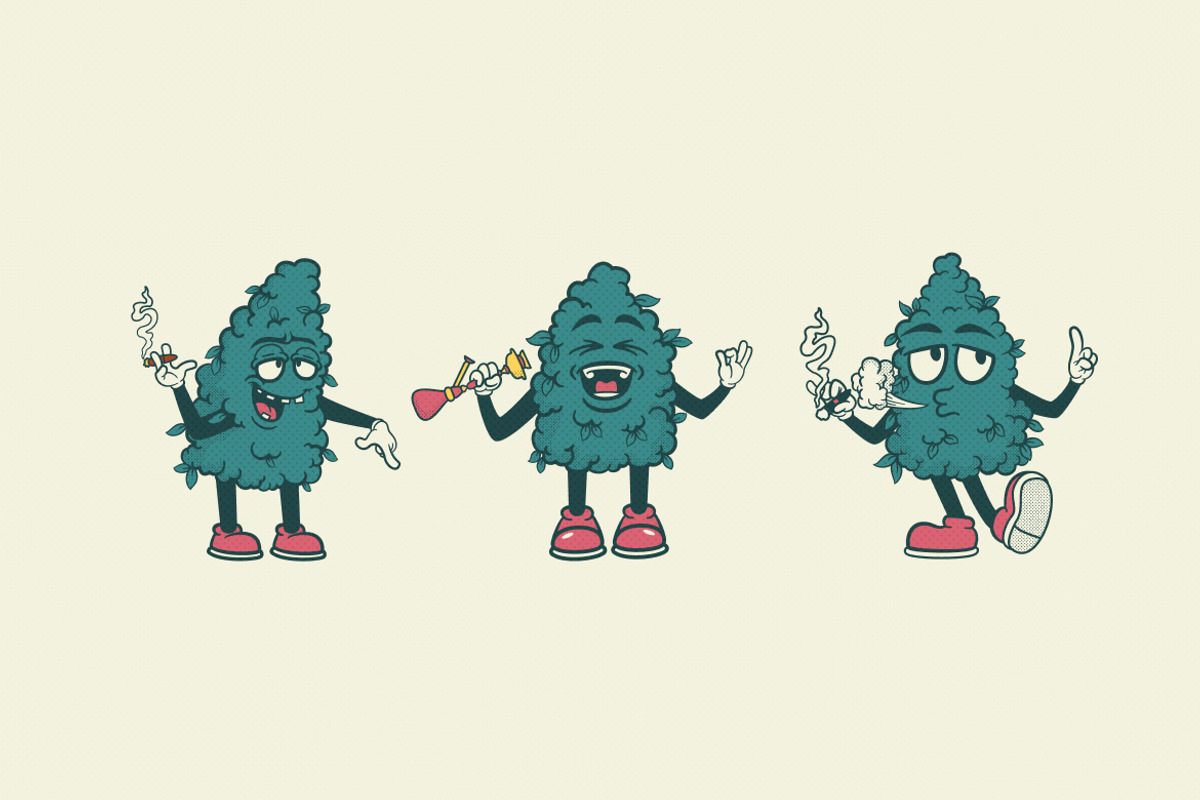 Retro Cannabis Illustration, an Object Illustration by Decoconio Design (Photo 2 of 7)