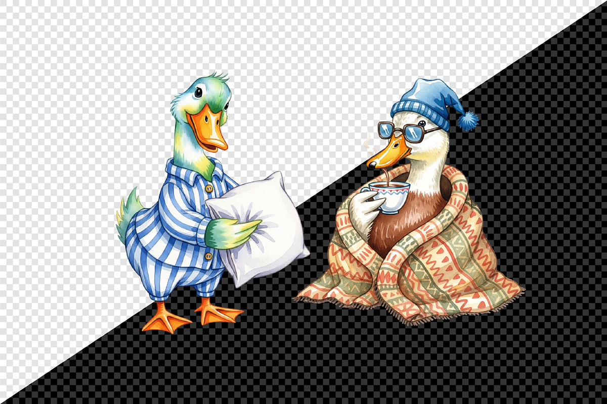 Quirky Duck Sublimation Clipart, an Illustration by Creative Art (Photo 4 of 9)