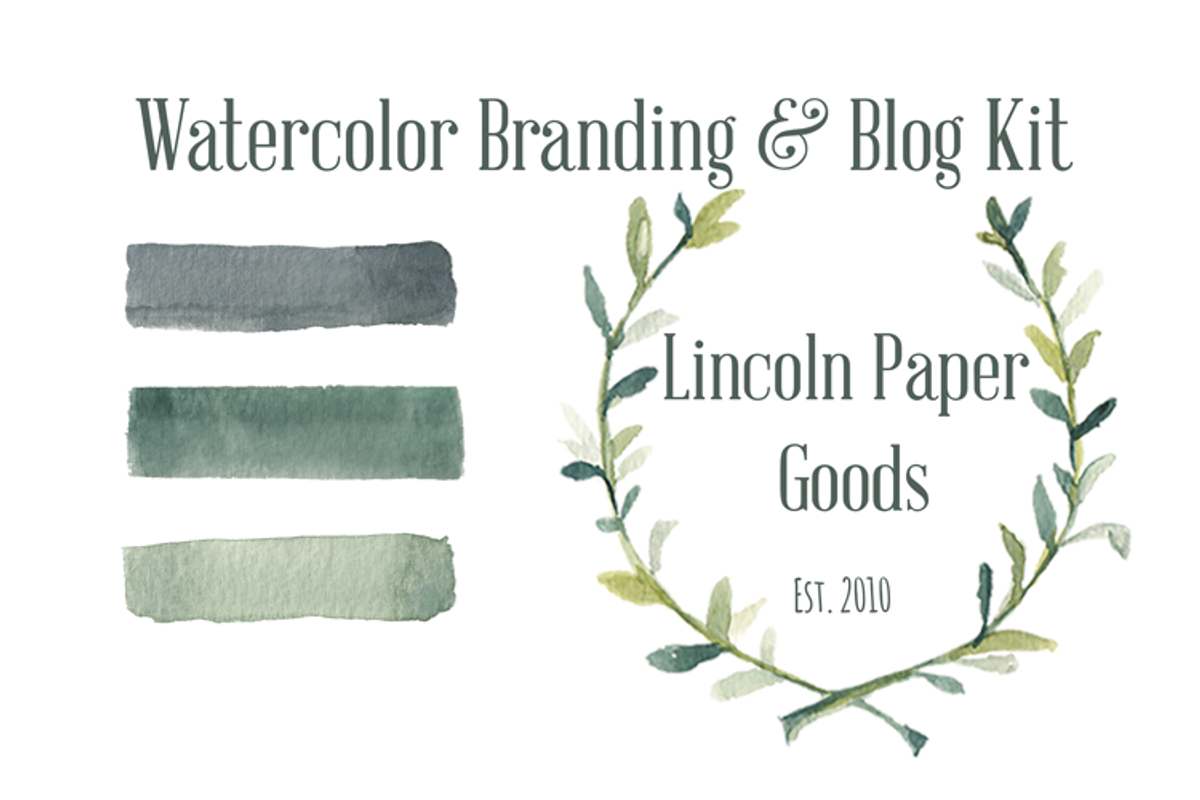 Watercolor Branding and Blog Kit