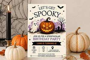 Halloween Birthday Invitation, an Invitation Template by Arslan