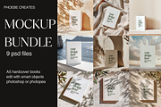 A5 Hardcover Book Mockup Bundle – 9, a Mockup by PhoebeCreates (Thumbnail 2 of 5)