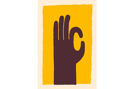 Gesture ok hand shows sign of okay, an Illustration by undrey