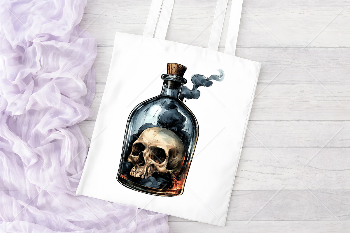Whimsical Halloween Poison Potion, a Seasonal Illustration by Canvas Craft (Photo 8 of 10)
