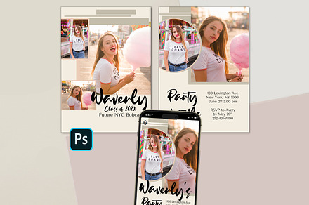 Modern Simple Graduation Card, a Card Template by InstaNoirDesigns