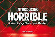 Horrible Modern Vintage Display, a Font by IHDSTD (Thumbnail 1 of 9)