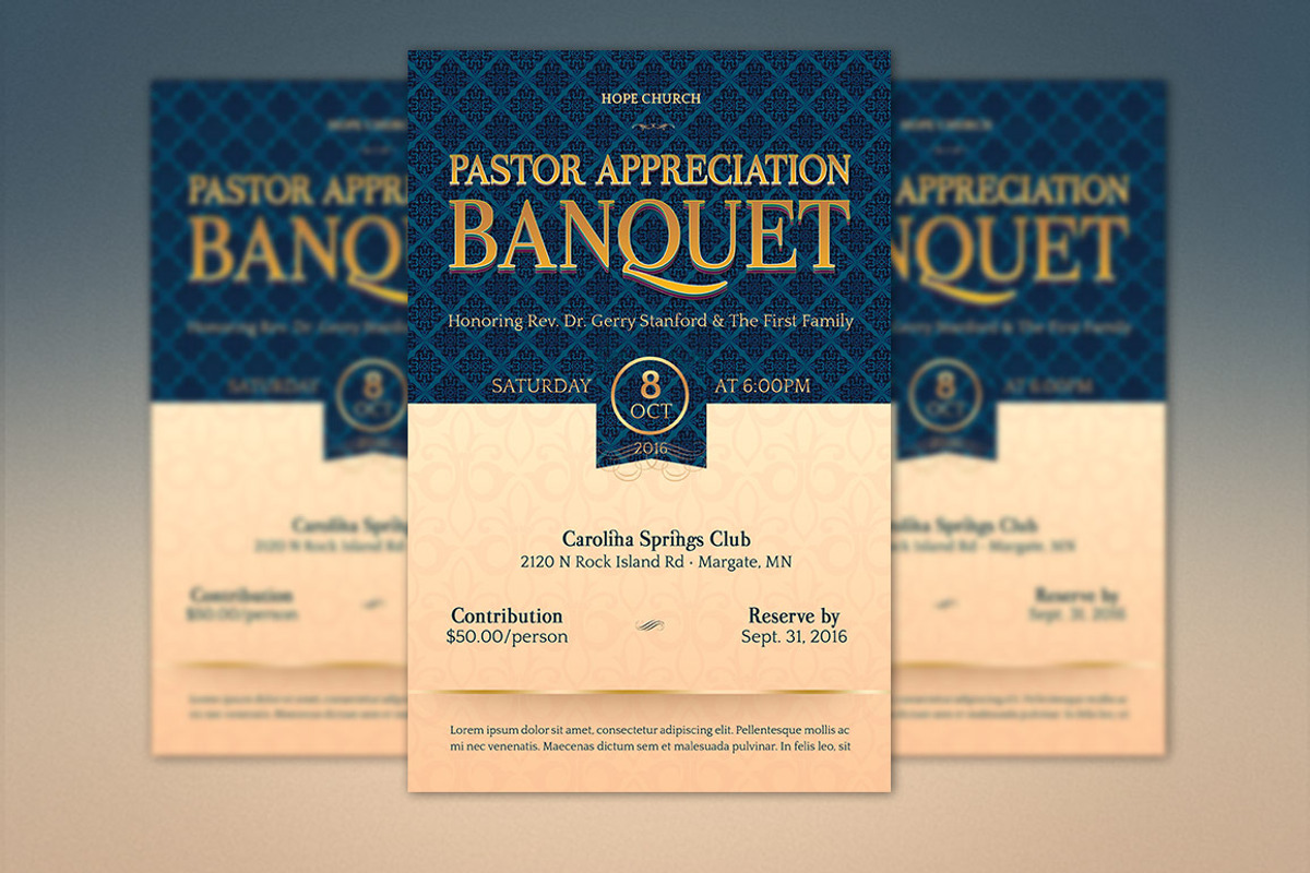 Pastor Appreciation Template Kit, an Invitation Template by Godserv Designs (Photo 5 of 7)