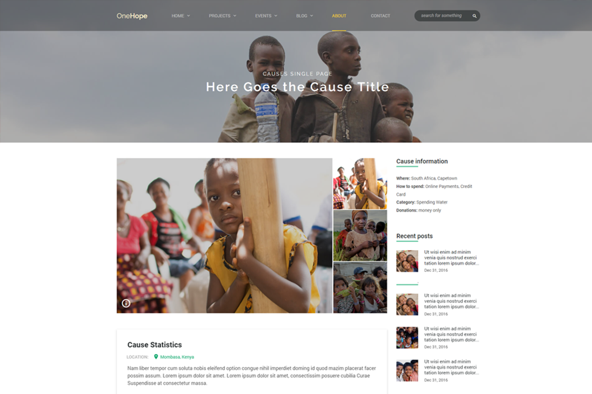 OneHope - Charity HTML Template, a Websites & App Template by FlyTemplates.com (Photo 7 of 10)