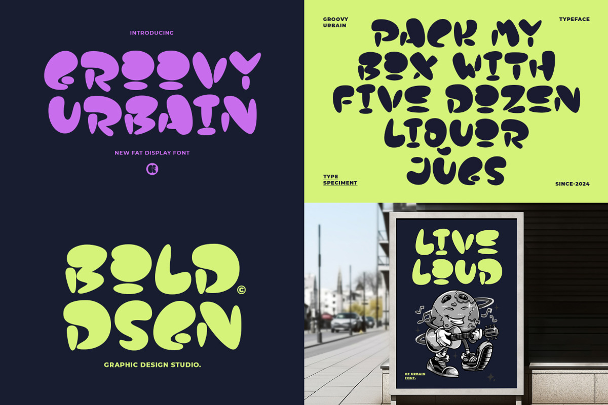 SALE! GROOVY RETRO - Font Bundle, a Sans Serif Font by GroovyFontCo (Photo 4 of 16)