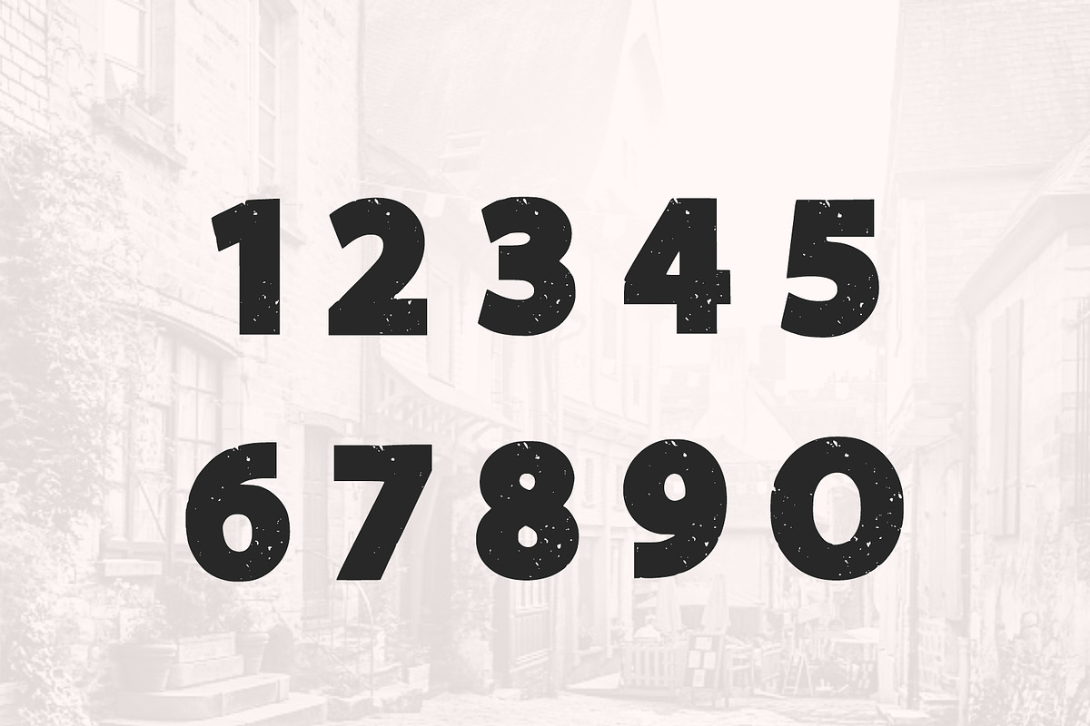 Varsity Grunge Vintage Retro Font, a Sans Serif Font by Fourteen Letter (Photo 7 of 7)
