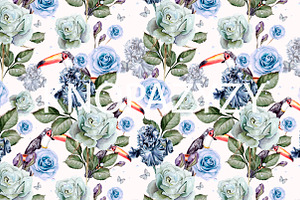 8 HandDrawn Watercolor PATTERNS