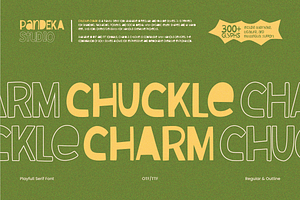 Chuckle Charm - Quirky Serif Duo, a Serif Font by Pandeka Studio