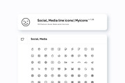 Premium Social Media Icons, an Outline Icon by Myicons (Thumbnail 2 of 2)