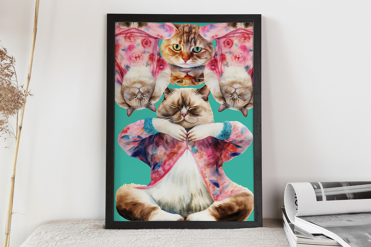 Not Yoga Cats, an Animal Illustration by TheCuteShop (Photo 2 of 17)