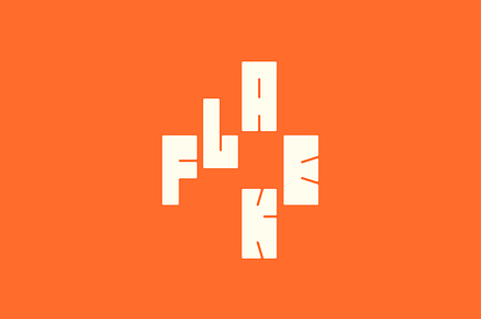 Flake Display, a Font by The Motel