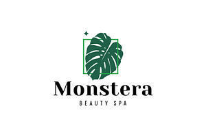 Monstera studio logos in a minimalis, a Branding & Logo Template by Dyn Studio