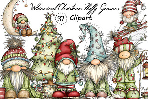 Whimsical Christmas Fluffy Gnome PNG, an Illustration by Creative Art