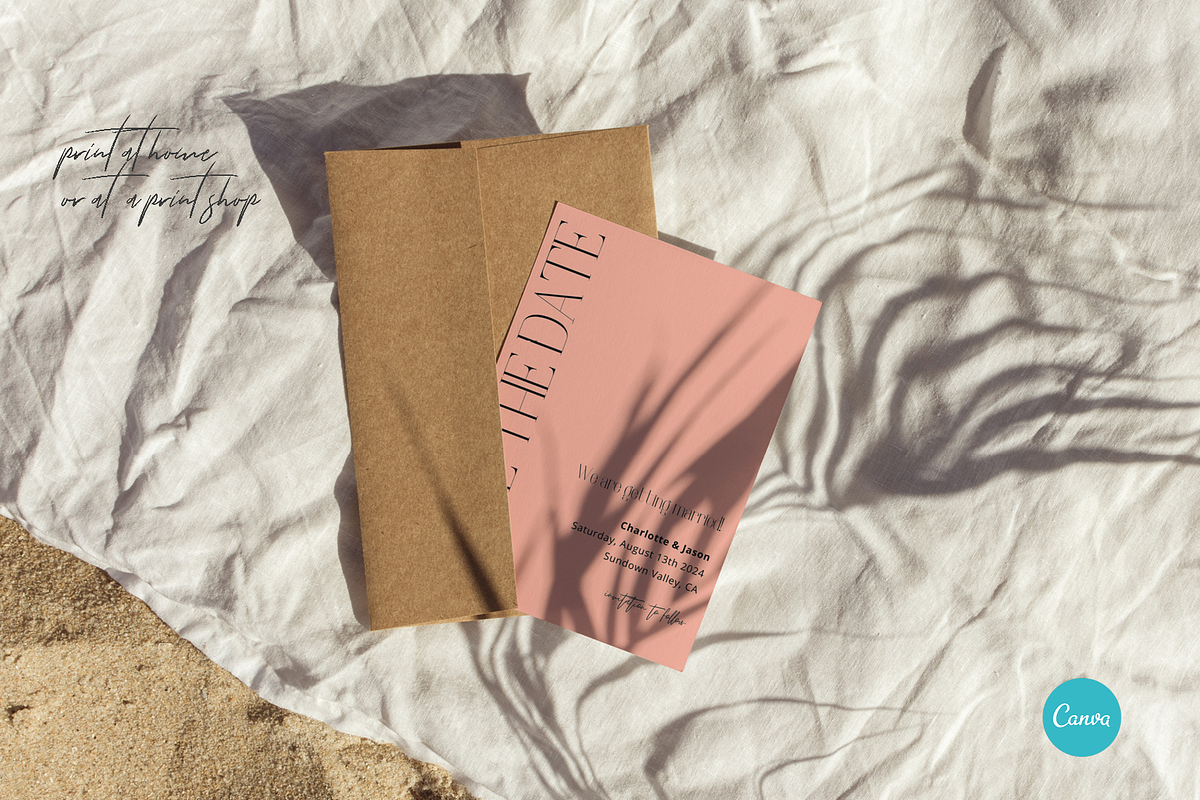 Daisy Wedding Save The Date CANVA, an Invitation Template by StudioVonBraitenberg (Photo 5 of 9)