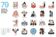 79 Hair, Beauty & Wellness Icons, an Icon by Flat Icons (Thumbnail 1 of 8)