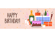 Happy birthday cards designs set, an Object Illustration by Good Studio (Thumbnail 7 of 17)