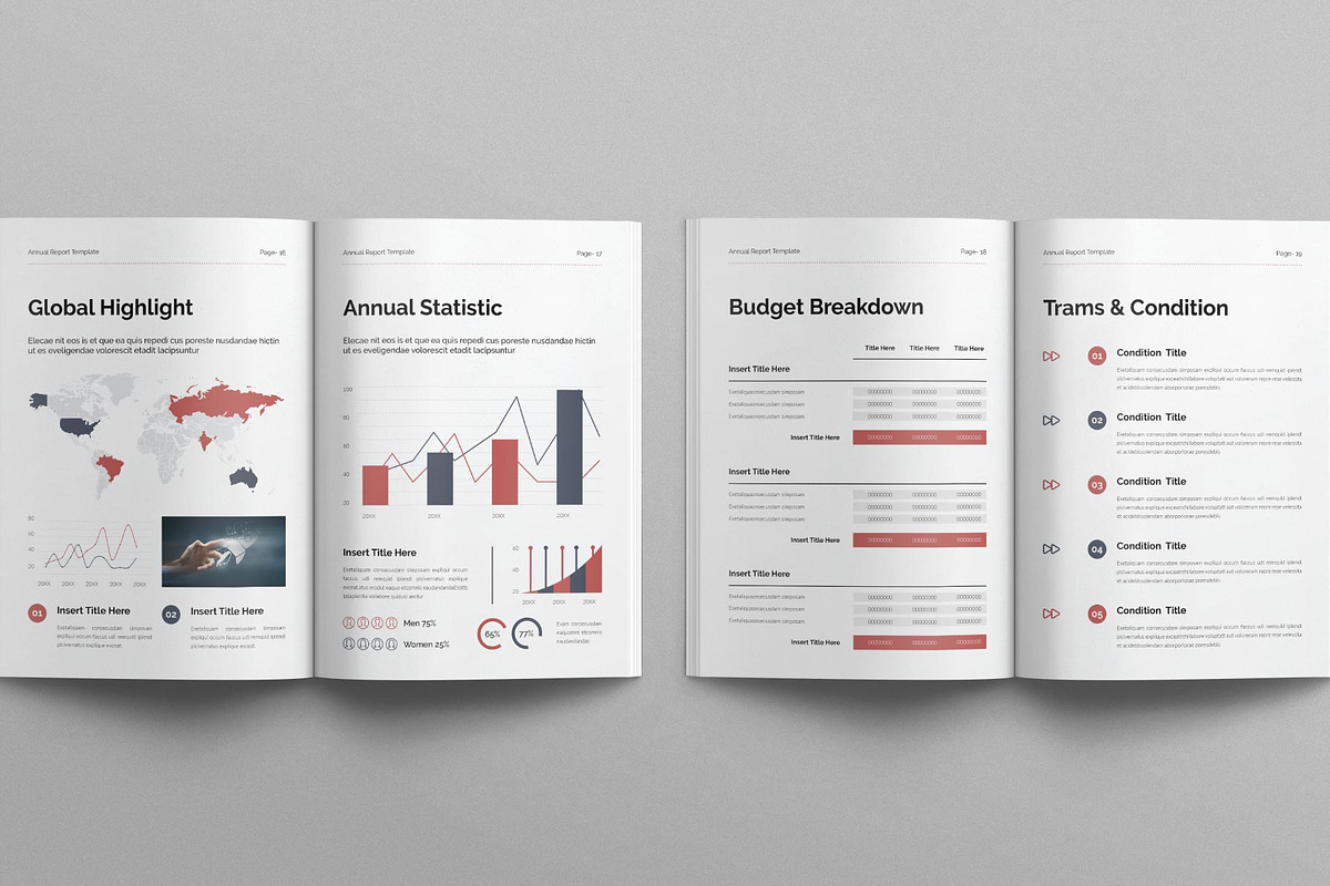 Annual Report Template – 20 Pages, a Brochure Template by E-Type (Photo 7 of 8)