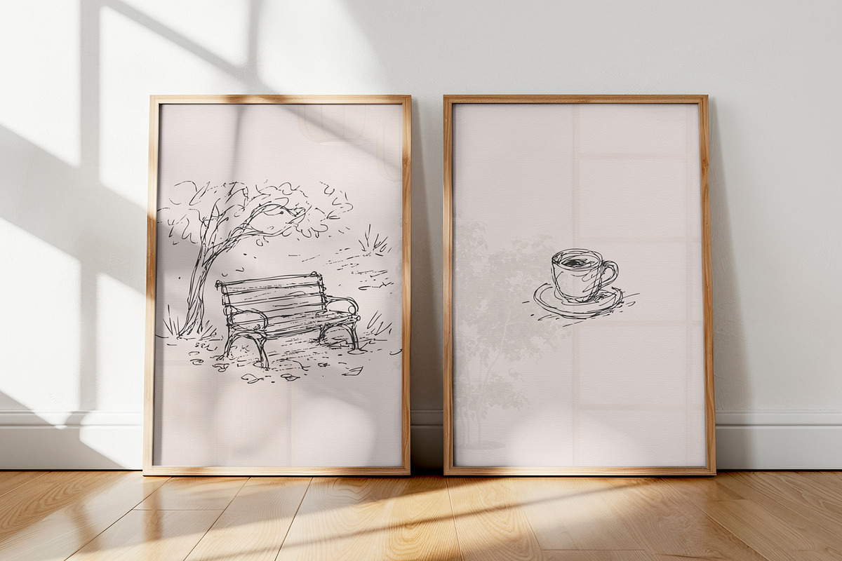 Autumn Mystique: Line Art Collection, a Decorative Illustration by divanovskaya_nv (Photo 8 of 12)
