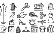 Sewing Essentials Clipart Set, an Illustration by designvectx (Thumbnail 2 of 3)