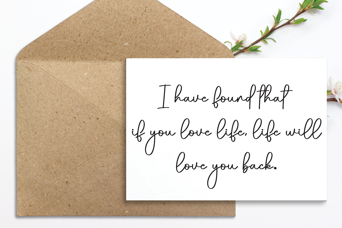 Outline | Script Font, a Handwritten Font by Scratchones (Photo 4 of 9)