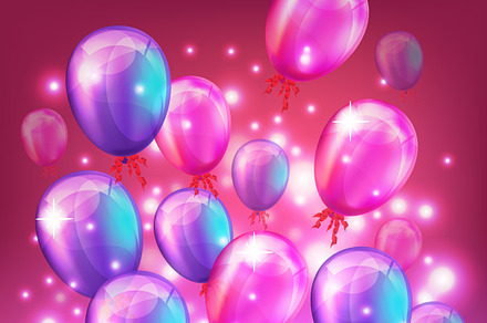 Balloons Background, a Wallpaper Graphic by Magurok