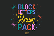 Block Letter Stamp Brushes Procreate, a Brushes & More by letteringbynica (Thumbnail 1 of 2)