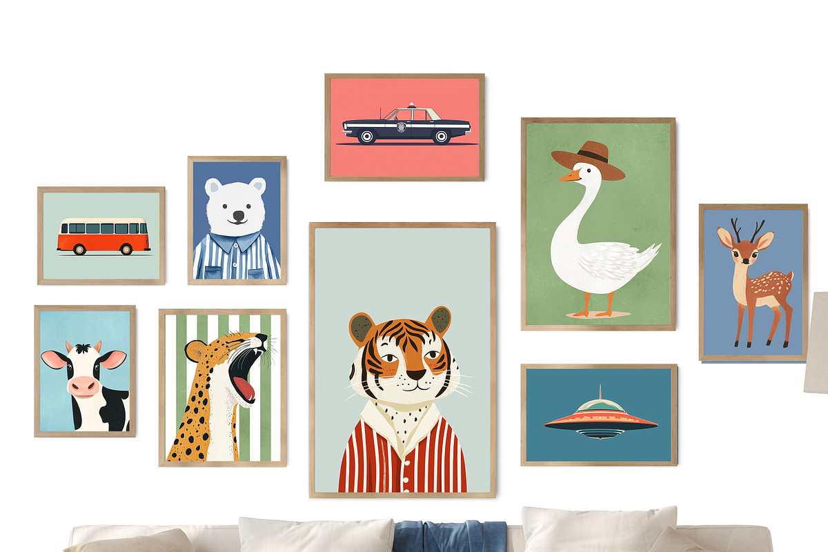 Boys Nursery Room Print Bundle, a Background Graphic by Artemsky (Photo 10 of 22)