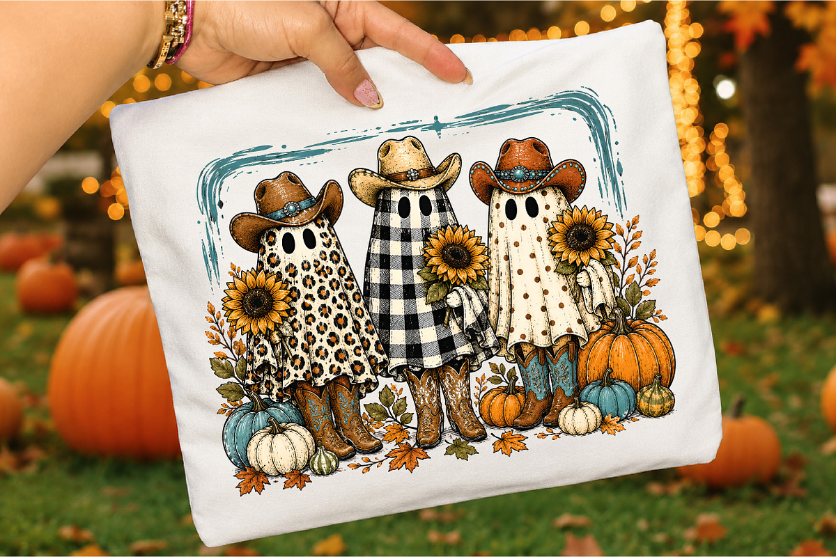 Cowboy Ghost PNG,Halloween Leopard, a Seasonal Illustration by Libby Wishes (Photo 3 of 3)