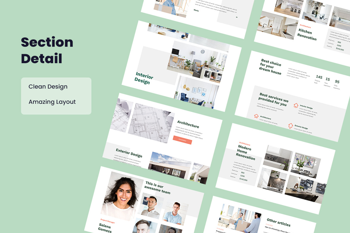 Real Estate Website Design Template, a Wireframe Template by INSPR STD (Photo 2 of 6)