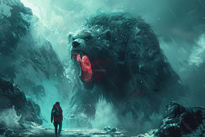 angry huge white bear. Yeti, a Photo by Pictures for you!!!!!!!!!