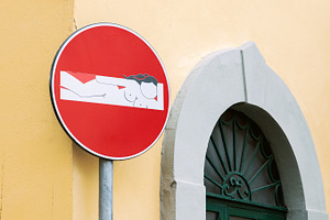 Creative road sign in Florence, a Transportation Photo by BOOCYS