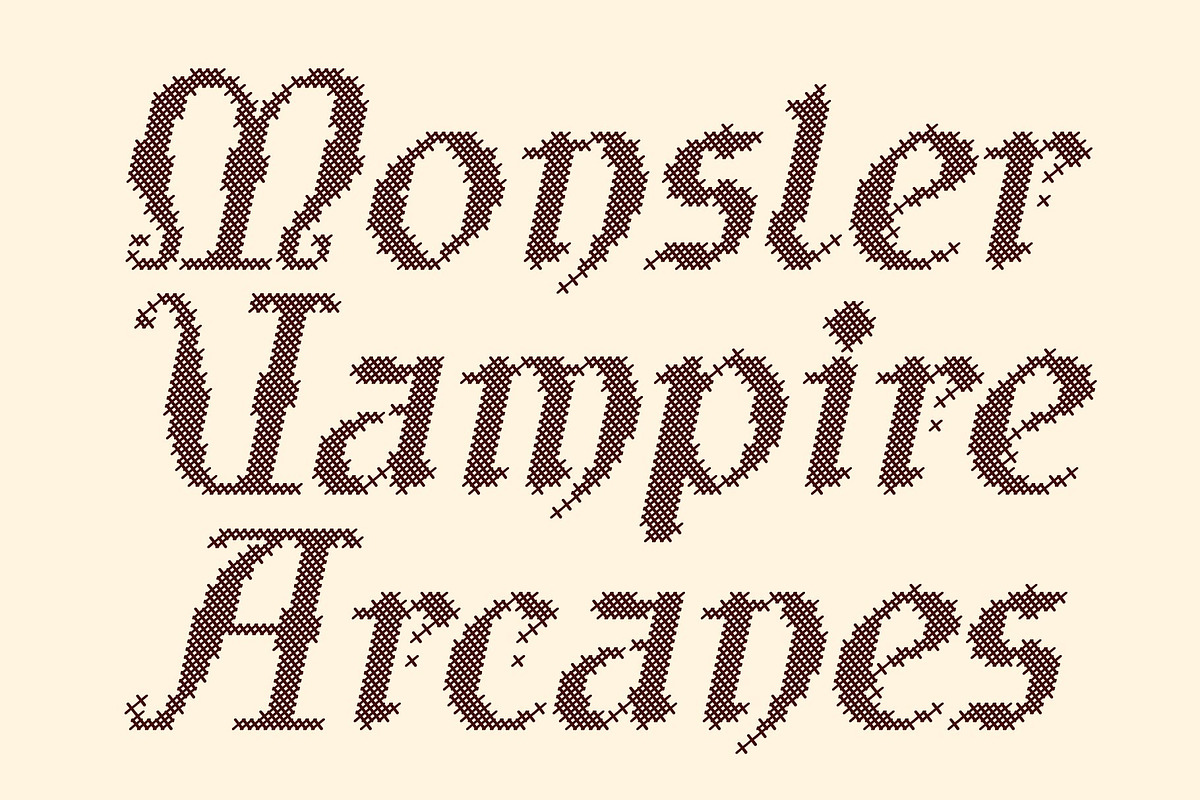 CS Rupinder Stitched, a Blackletter Font by Craft Supply Co. (Photo 2 of 8)