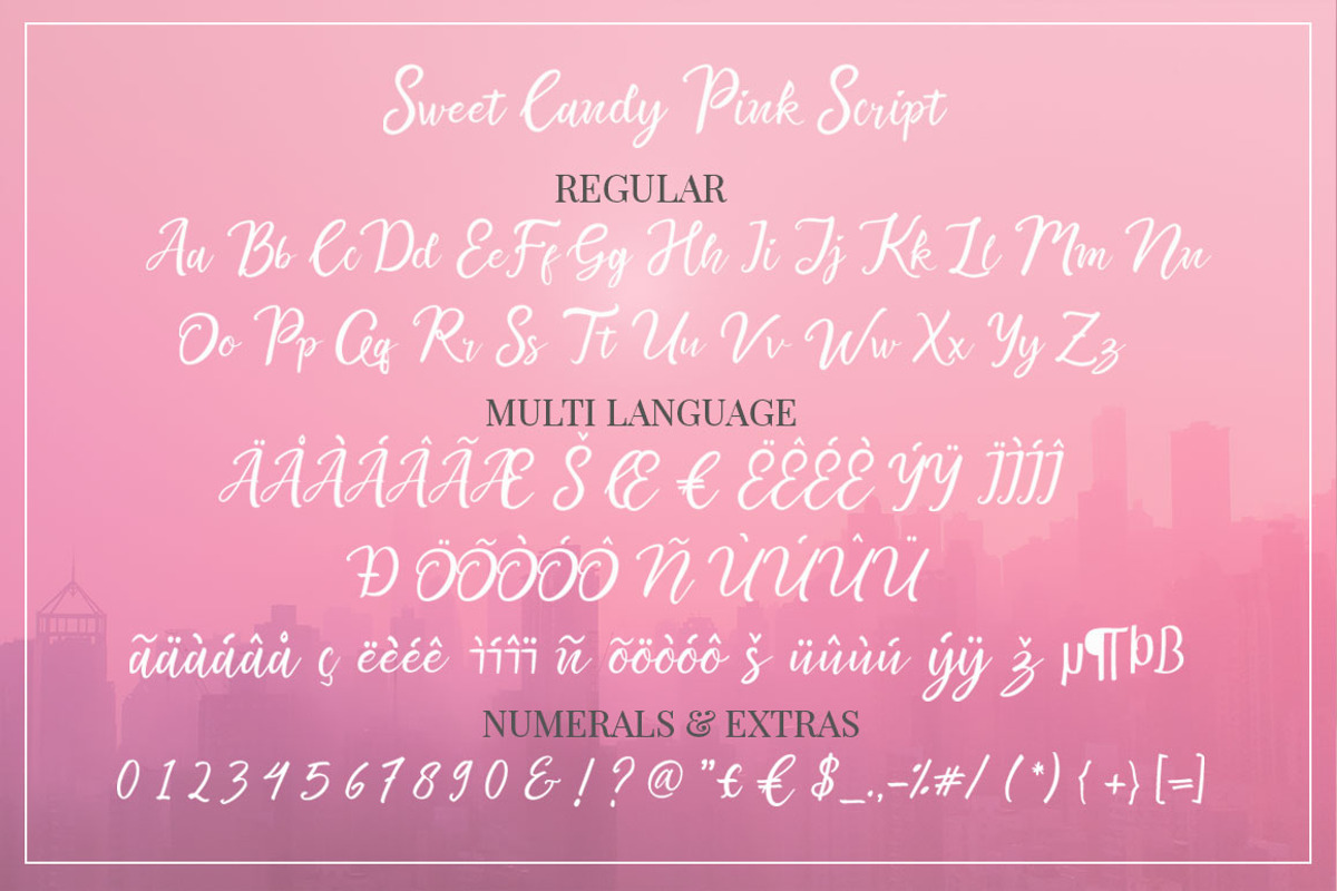 Sweet Candy Pink Script (2 layered), a Script Font by Putra Khan (Photo 15 of 15)