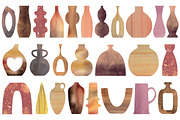 Watercolor collection ceramic vases, an Object Illustration by Whimsy Brush Studio (Thumbnail 2 of 6)