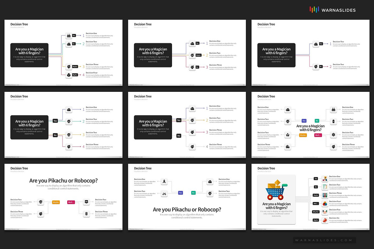 Decision Tree PowerPoint Templates, a Presentation Template by Warna Works (Photo 12 of 14)
