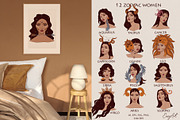 ZODIAC women and flowers collection, an Object Illustration by EasyArt (Thumbnail 9 of 11)