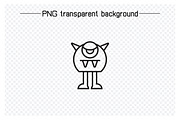 Kawaii Monster Character Icons, an Outline Icon by Designfour (Thumbnail 3 of 7)