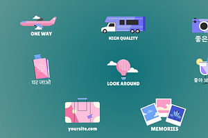 Travel Icons And Titles for DaVinci, a Templates & Theme by 2dfx